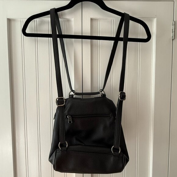 The Sak Loyola Mini Convertible Genuine Leather Backpack Purse, Black, $30 - Picture 9 of 9